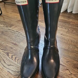 Hunter rain boots size 10 navy
